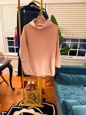 Free People Soft Pink Knit Tunic Sweater